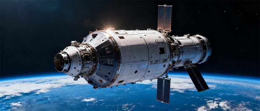 Космический корабль на околоземной орбите