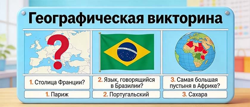 Коллаж географическая викторина